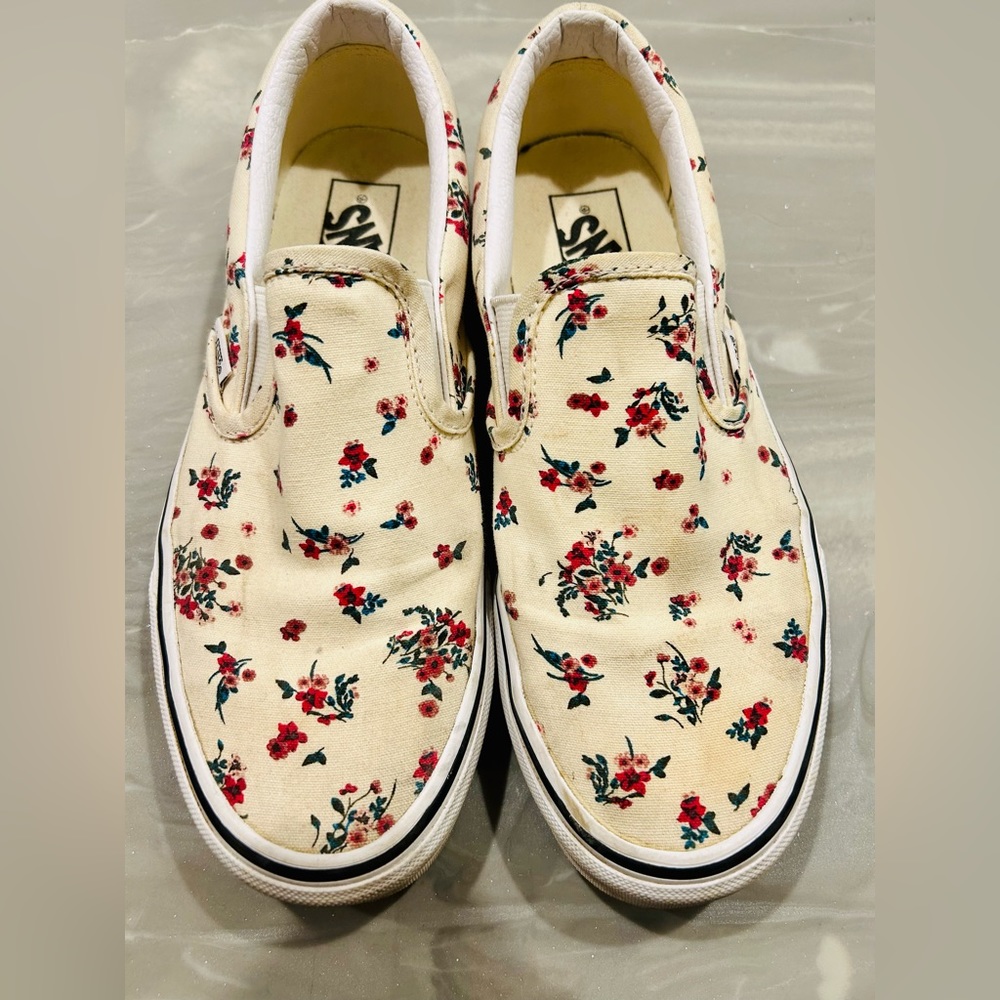 Vans floral shoes